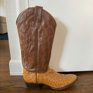Vintage Ostrich Tony Lamas